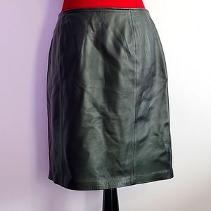 Black leather skirt